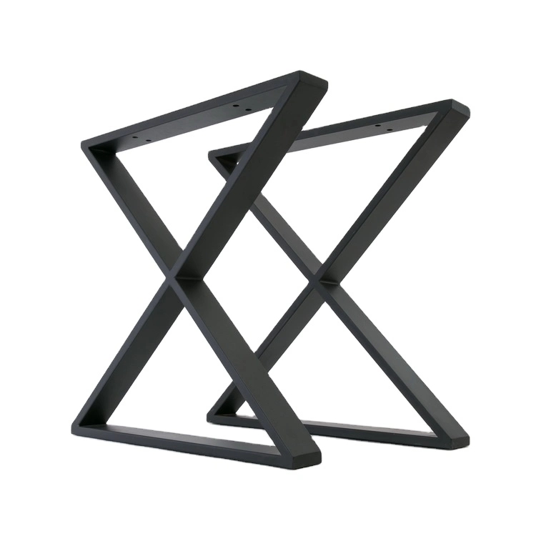 Custom x Shape gepoedercoate zwarte poten - metalen poot